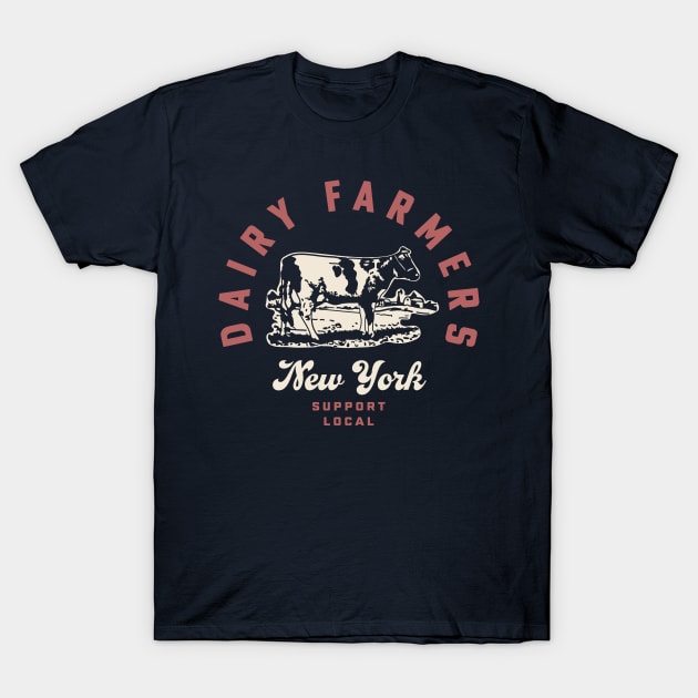 New York Dairy Farmers Milk Cows Dairy Farms T-Shirt by PodDesignShop